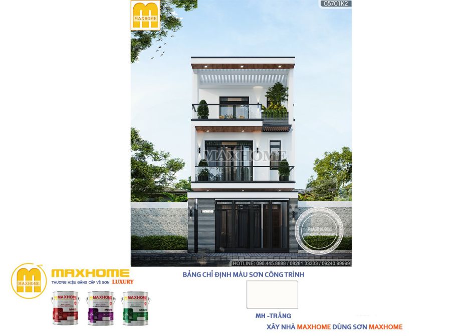 Nhà mái bằng siêu đẹp và cực hiện đại tại Ninh Bình | MH00837