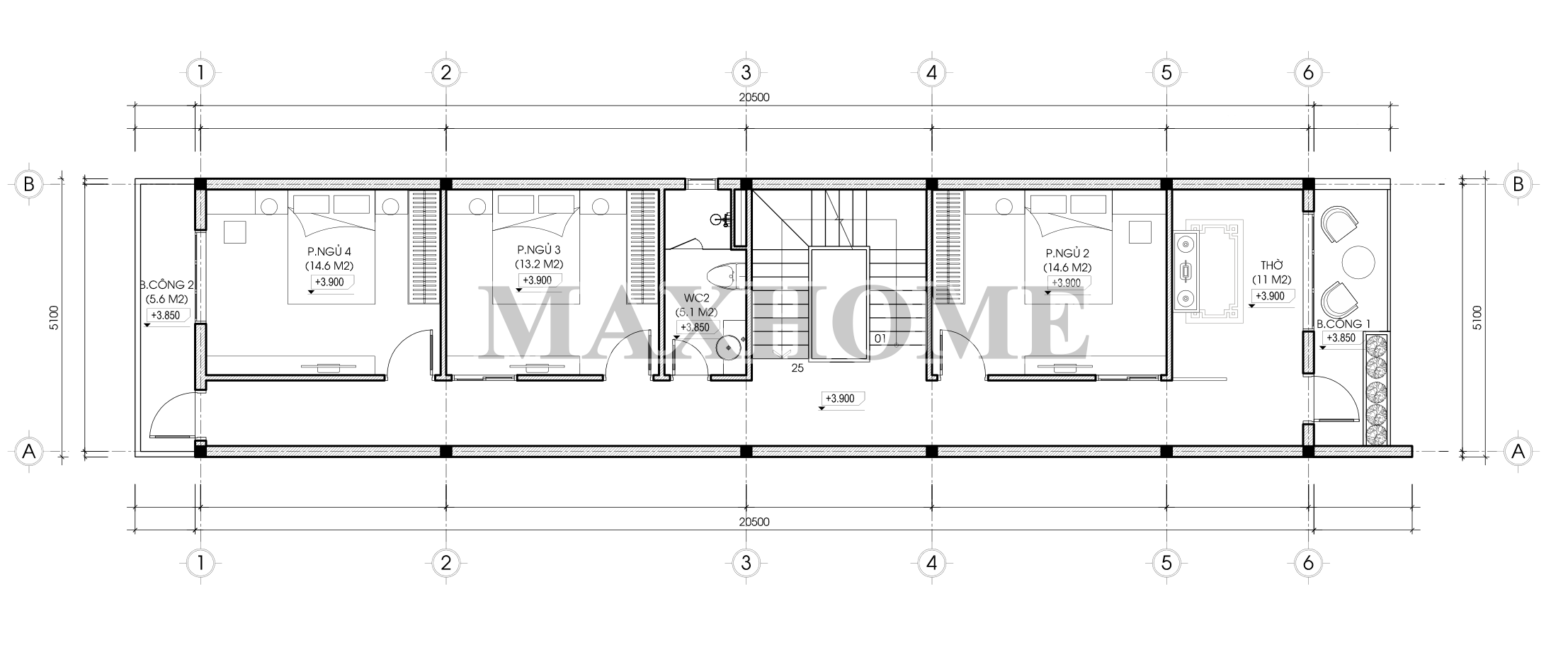 Siêu phẩm mẫu nhà mái bằng Hot nhất hiện nay | MH00878