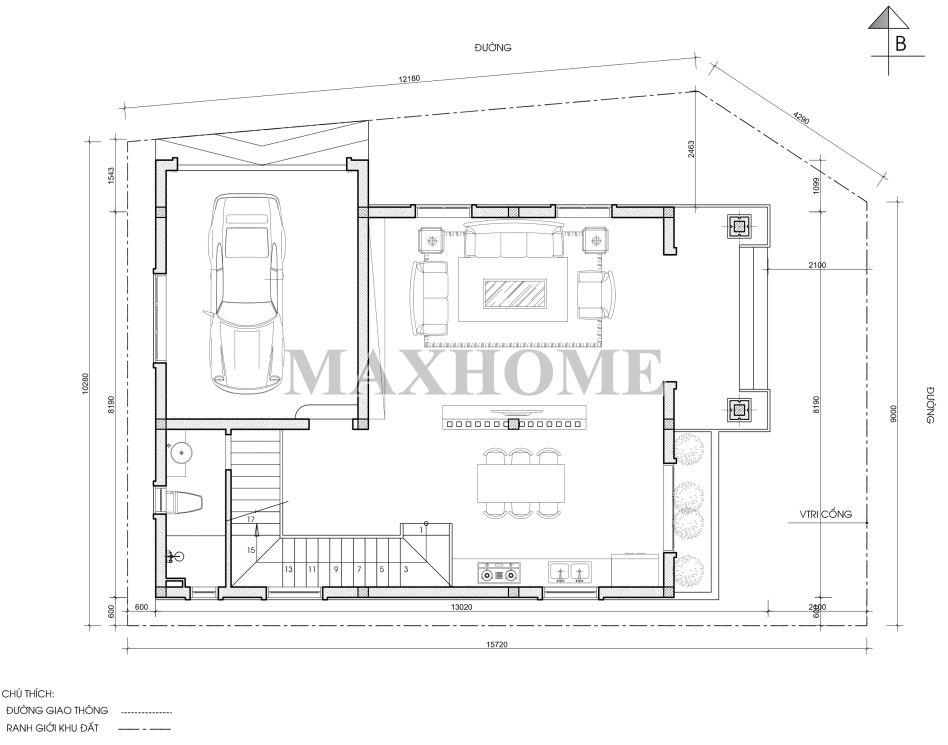 Biệt thự 3 tầng đẹp do Maxhome thiết kế và thi công tại Sơn La | MH00827