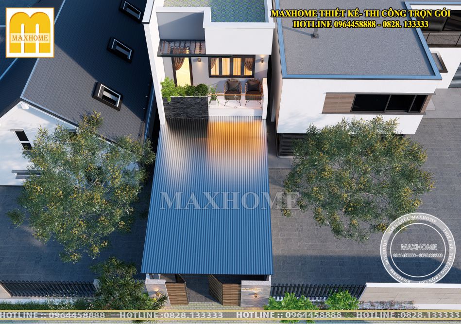 Siêu phẩm mẫu nhà mái bằng Hot nhất hiện nay | MH00878