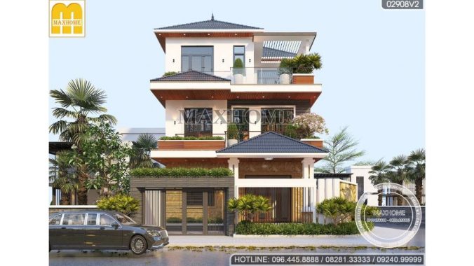 Biệt thự 3 tầng đẹp do Maxhome thiết kế và thi công tại Sơn La | MH00827