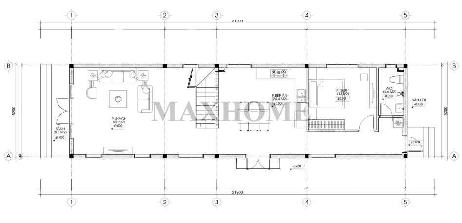 Nhà mái bằng cực kỳ sang trọng và hiện đại | MH00537