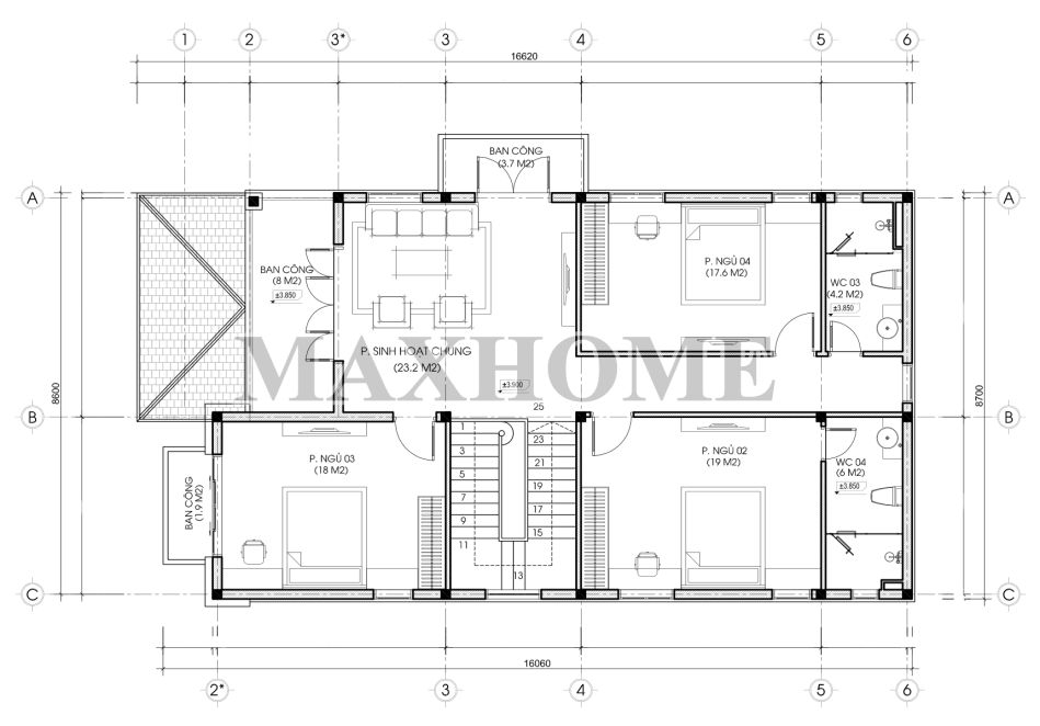 Mẫu nhà 2 tầng mái Nhật quá đẹp và tinh tế ở Trà Vinh | MH00432