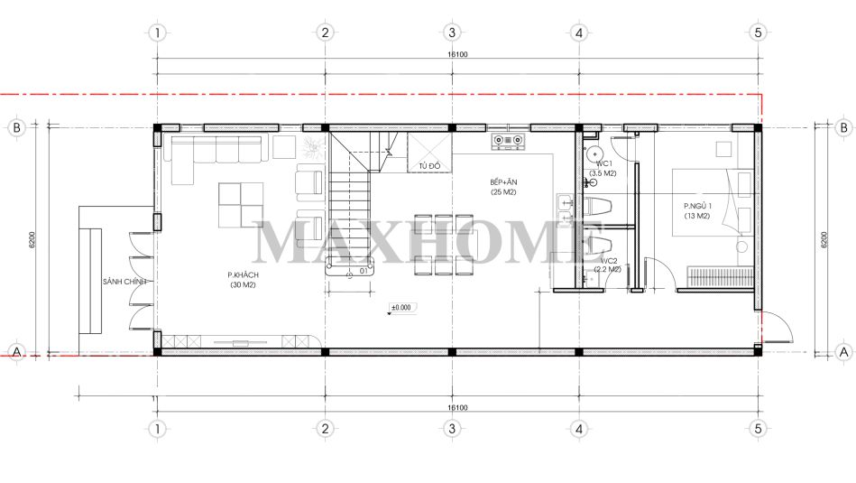 Mẫu nhà 2 tầng mái nhật do Maxhome thi công trọn gói | MH00434