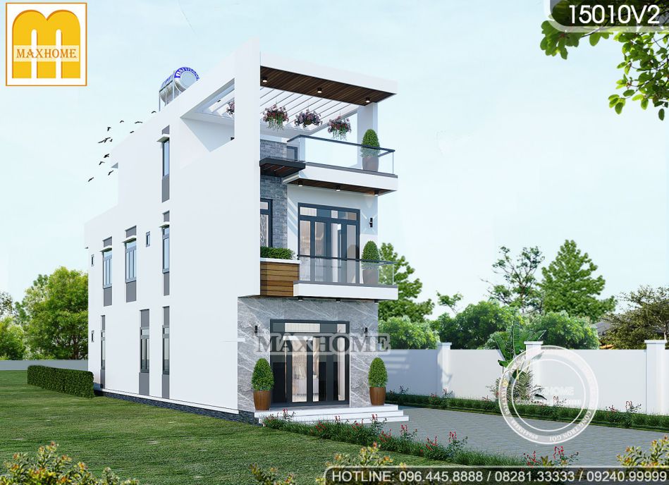 Nhà mái bằng cực kỳ sang trọng và hiện đại | MH00537