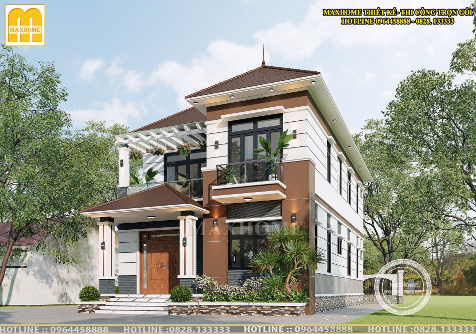 Mẫu nhà 2 tầng mái Nhật quá đẹp và tinh tế ở Trà Vinh | MH00432