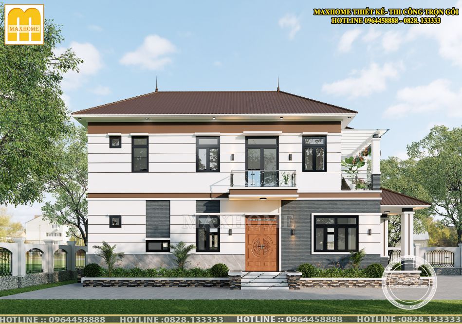 Mẫu nhà 2 tầng mái Nhật quá đẹp và tinh tế ở Trà Vinh | MH00432