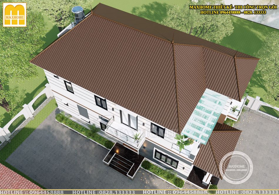 Mẫu nhà 2 tầng mái Nhật quá đẹp và tinh tế ở Trà Vinh | MH00432