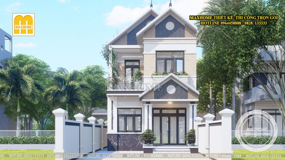 Mẫu nhà 2 tầng mái nhật do Maxhome thi công trọn gói | MH00434